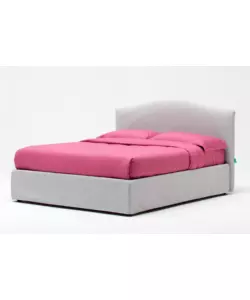 Letto matrimoniale contenitore "hill" perla 160x190 cm